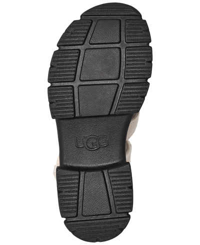 Shop Ugg Kids Ashton Mixed-media Multi-strap Lug-sole Sandals In Jasmine