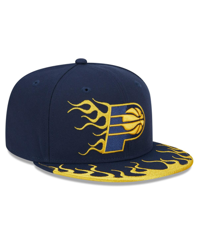 Shop New Era Men's  Navy Indiana Pacers 2024 Nba All-star Game Rally Drive Flames 9fifty Snapback Hat
