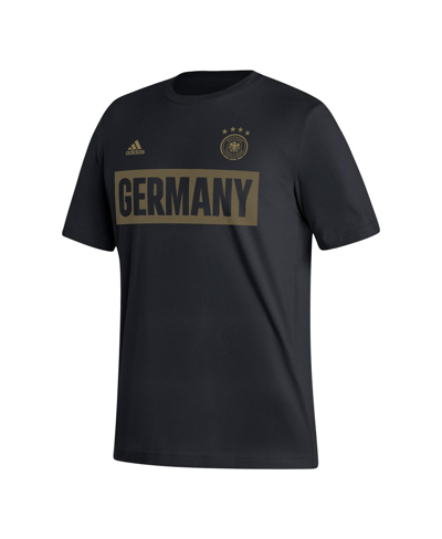 Shop Adidas Originals Men's Adidas Black Germany National Team Culture Bar T-shirt
