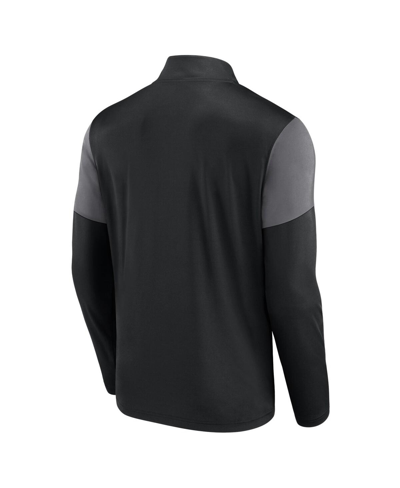 Fanatics Branded Black San Francisco Giants Logo Quarter-zip Top In Black