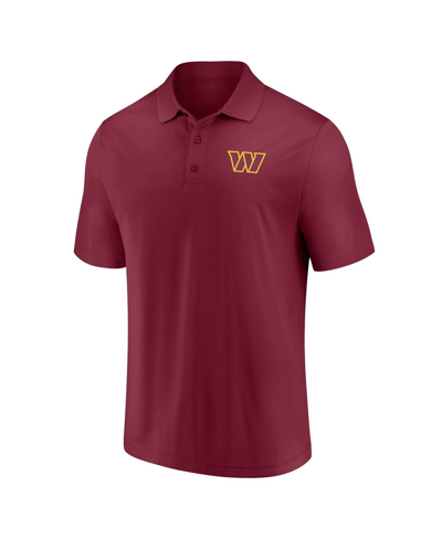 Shop Fanatics Men's  Burgundy Washington Commanders Component Polo Shirt