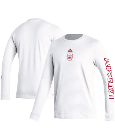 Shop Adidas Originals Men's Adidas White Arsenal Team Crest Long Sleeve T-shirt