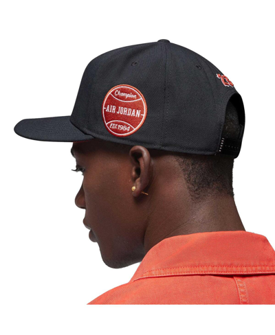 Shop Jordan Men's  Black Mvp Pro Snapback Hat