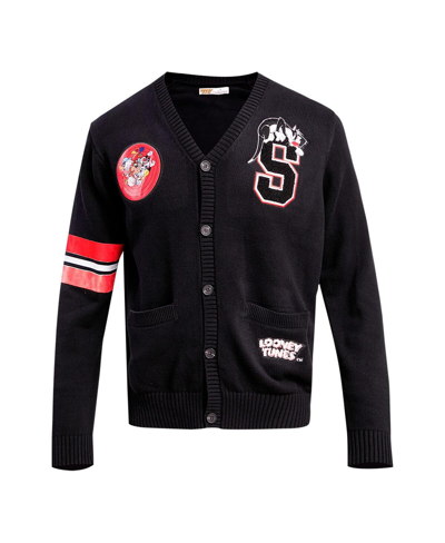 Freeze Max Men's  Black Looney Tunes Sylvester Cardigan In Black