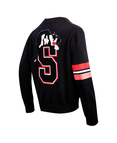 Freeze Max Men's  Black Looney Tunes Sylvester Cardigan In Black