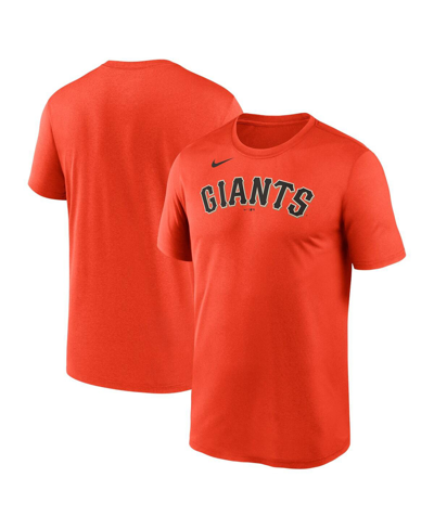 Shop Nike Men's  Orange San Francisco Giants New Legend Wordmark T-shirt