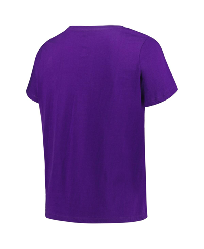 Profile Purple Lsu Tigers Plus Size Arch Over Logo Scoop Neck T-shirt In Purple