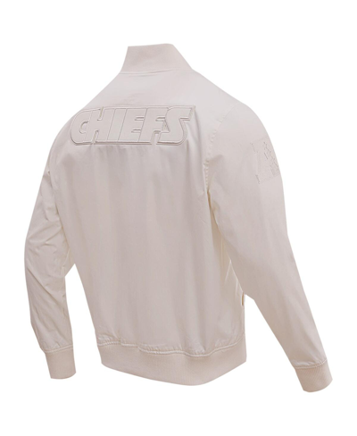 Pro Standard Men's  Cream Kansas City Chiefs Neutral Full-zip Jacket In Cream