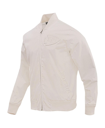 Pro Standard Men's  Cream Kansas City Chiefs Neutral Full-zip Jacket In Cream
