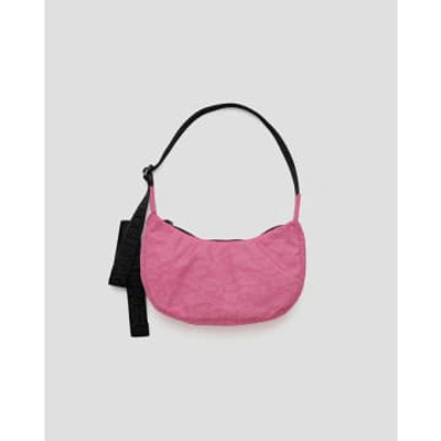 Shop Baggu Small Nylon Crescent Bag In Pink