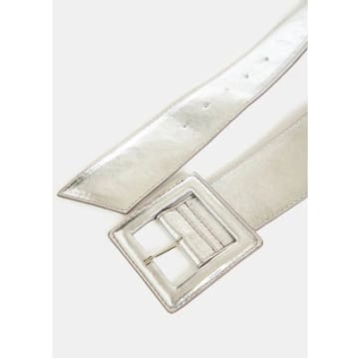 Shop Essentiel Antwerp Silver Fumigate Waist Belt In Metallic