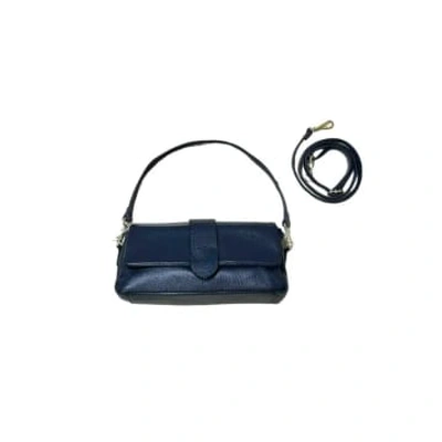 Shop Made By Moi Selection Marine Leather Baguette Bag In Blue