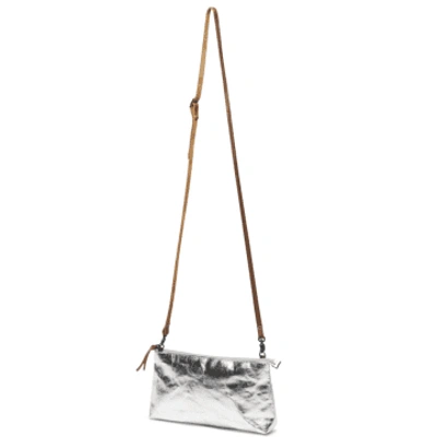 Shop Uashmama La Busta Metallic + Tracolla Large Washable Paper Handbag