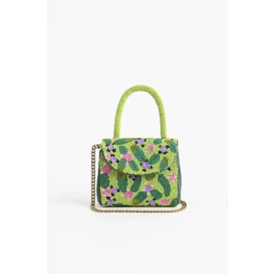 Shop America & Beyond Green Floral Embroidered Bag