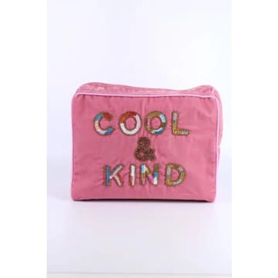 Shop Mydoris Multicoloured Cool & Kind Letters Wash Bag In Red