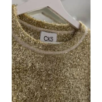Shop Cks Fashion Punt Pullover From  In Gold