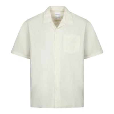 Shop Norse Projects Short Sleeve Carsten Tencel Shirt In White
