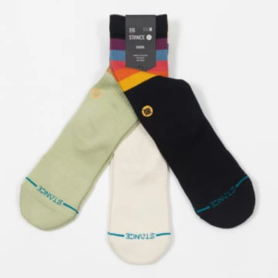 Shop Stance 3 Pack Maliboo Socks In Multi