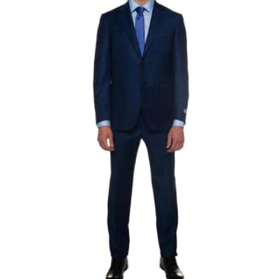 Shop Canali - Blue Micro Check Fabric Modern Fit Suit 13280/31/7r-bf00717-306