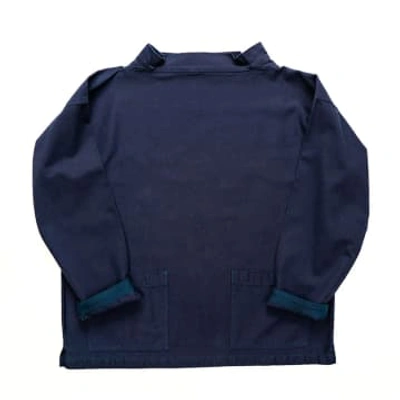 Shop Yarmouth Oilskins Traditional Fisherman's Smock / Navy In Blue