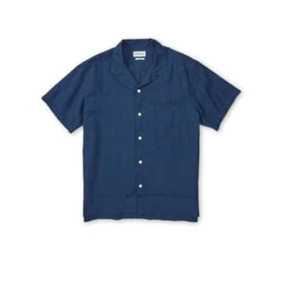 Shop Oliver Spencer Havana Short Sleeve Shirt Lawes Navy In Blue