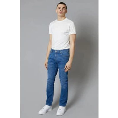 Shop Dml Jeans Dml Alaska Straight Fit Jean In Mid Blue