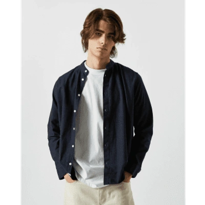 Shop Minimum Anholt 2.0 Shirt Navy Blazer Melange In Blue