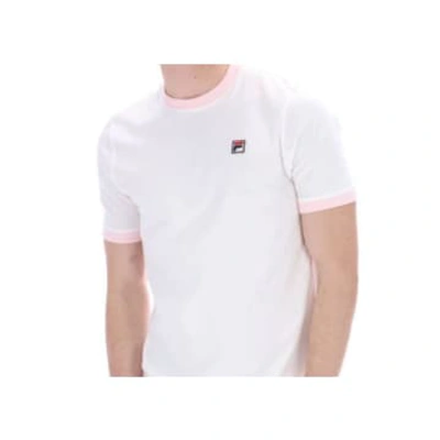 Shop Fila Marconi Essential Ringer T-shirt Marshmallow/pink