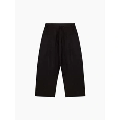 Shop Cordera Linen Maxi Pants Black