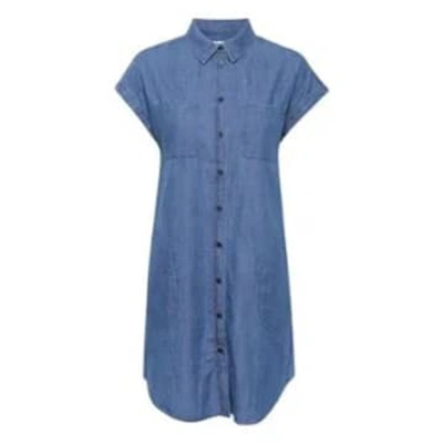 Shop Part Two Ellena Dress In Medium Blue Denim