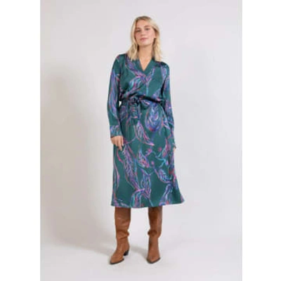 Shop Coster Copenhagen Multi Leaves Print Dress