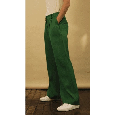 Shop Lora Gene Parker Trouser In Green By