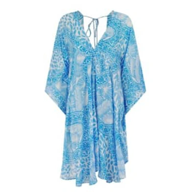 Shop Pranella Yulia Cover Up In Blue Palms