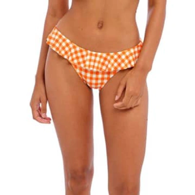 Shop Freya Check Italian Frilled Bikini Brief In Zest