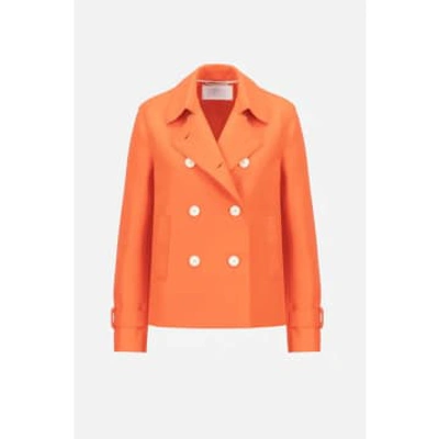 Shop Harris Wharf London Cropped Trench In Bright Coral In Pink