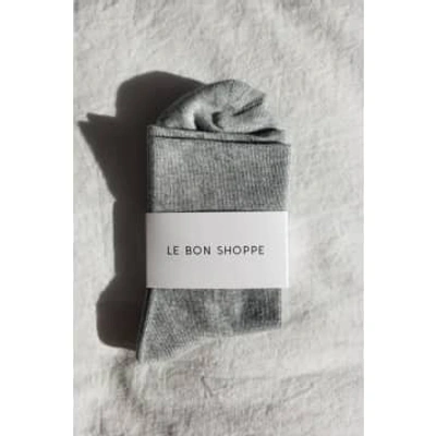 Shop Le Bon Shoppe Sneaker Socks In Grey