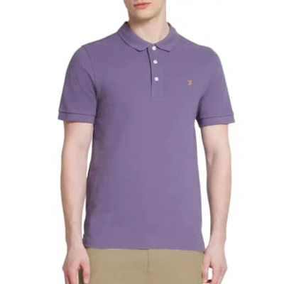 Shop Farah Blanes Polo Shirt Slate Purple