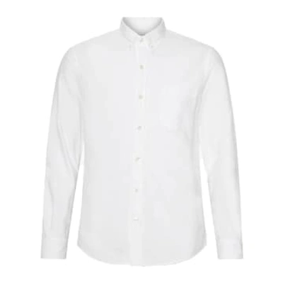 Shop Colorful Standard Organic Cotton Oxford Shirt Optical White