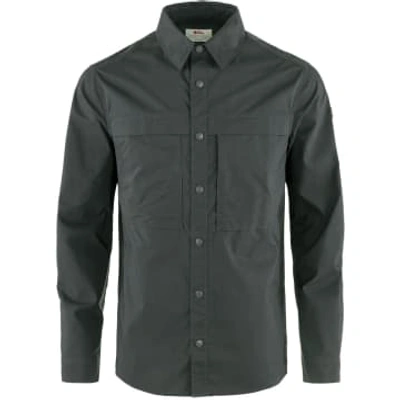 Shop Fjall Raven Abisko Long-sleeved Trail Shirt (dark Grey)