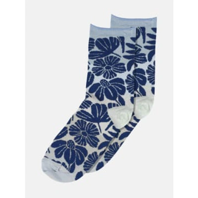 Shop Mp Denmark Nicole Ankle Socks In Blue