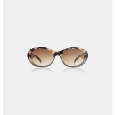 Shop A.kjaerbede Anma Coquina Grey Transparent Sunglasses