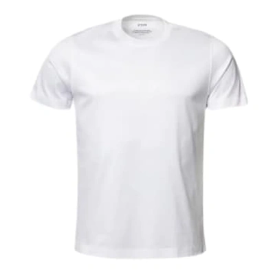Shop Eton Classic Knitted Jersey T-shirt In White