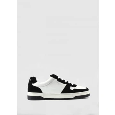 Shop Mallet Mens Bentham Court Trainers In White Black