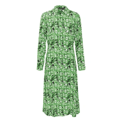 Shop Soaked In Luxury Lina Shirt Dress In Green
