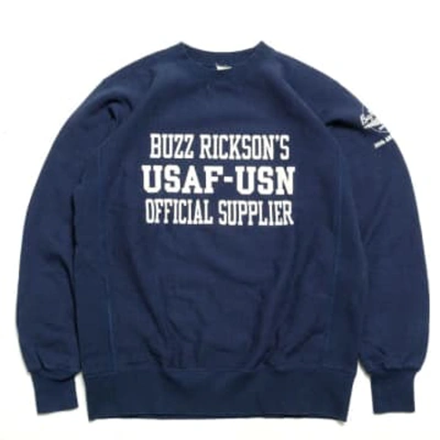 Shop Buzz Rickson's 30th Anniversary Sweatshirt In Blue