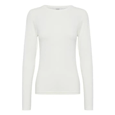 Shop B.young 20807594 Pamila Long Sleeve T- Shirt Jersey In Off White