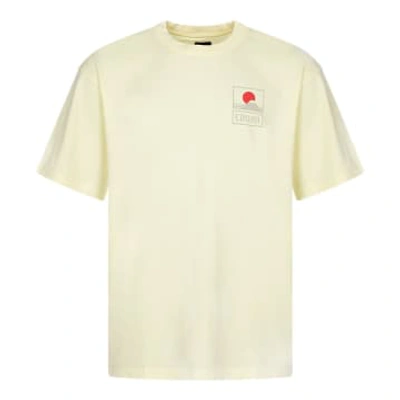 Shop Edwin Sunset On Mt Fuji T-shirt In Yellow