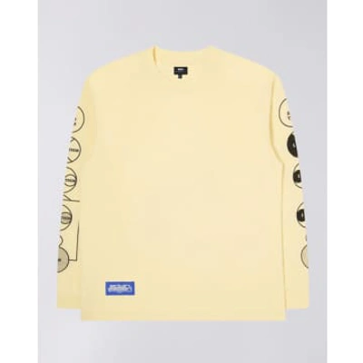 Shop Edwin Save T-shirt Ls Tender Yellow