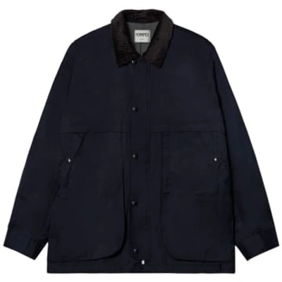Shop Pompeii Brand Contrasted Field Jacket In Blue