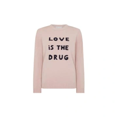 Shop Bella Freud Love Is The Drug Jumper In Pink